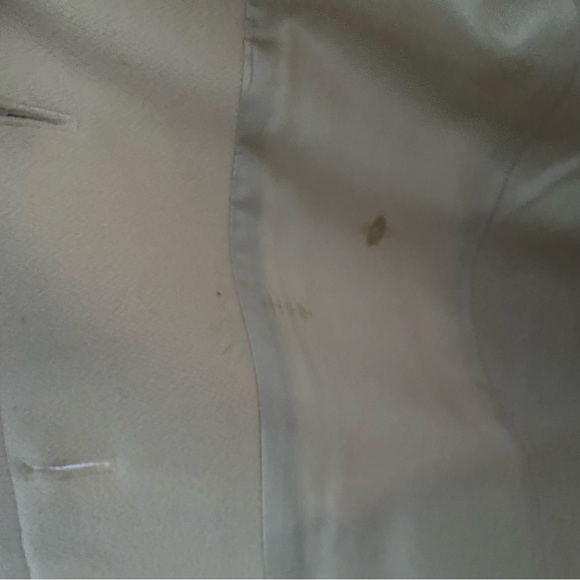 **3 for $20!!** Banana Republic Pea Coat Cream Ivory Flawed Project Fix Stained - Picture 11 of 16